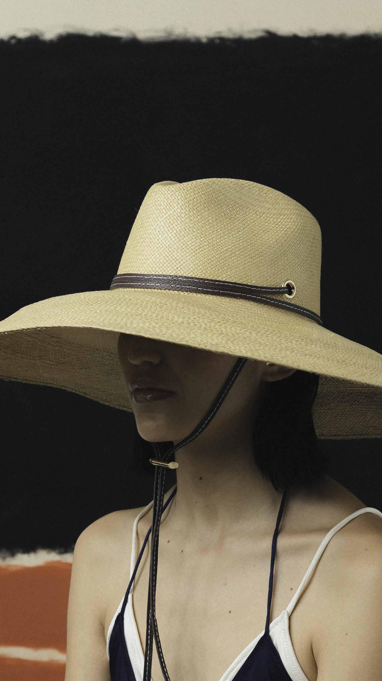Cordovan Hat Extra Long Brim with Leather Band
