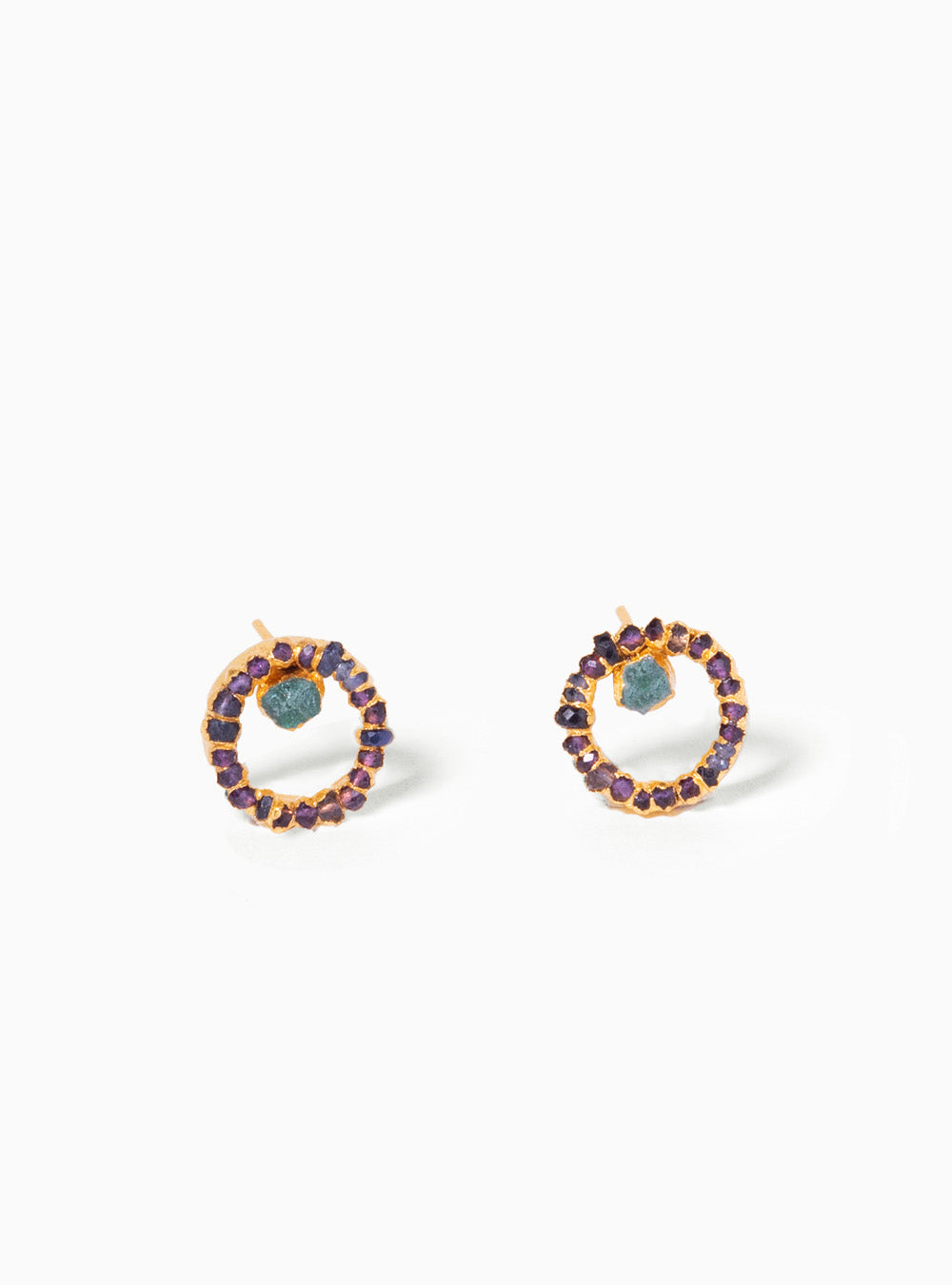 Triple Iris Earrings