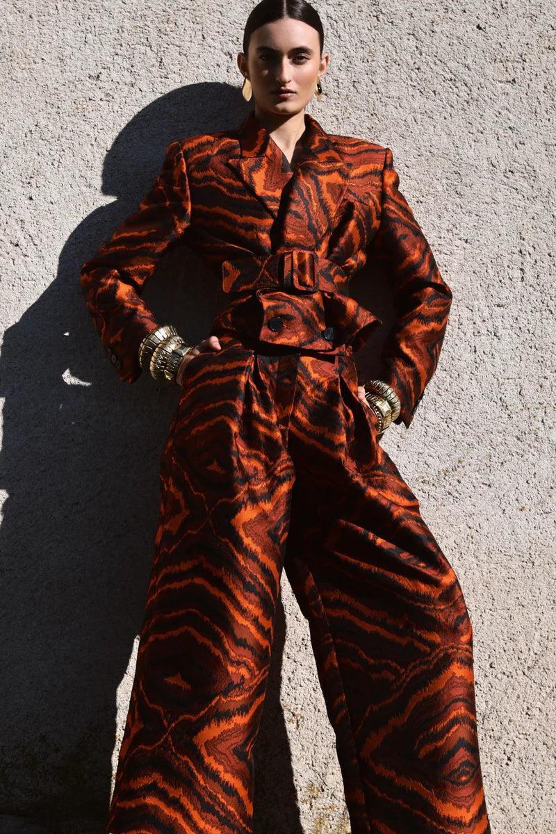 Jacquard Palazzo Pants