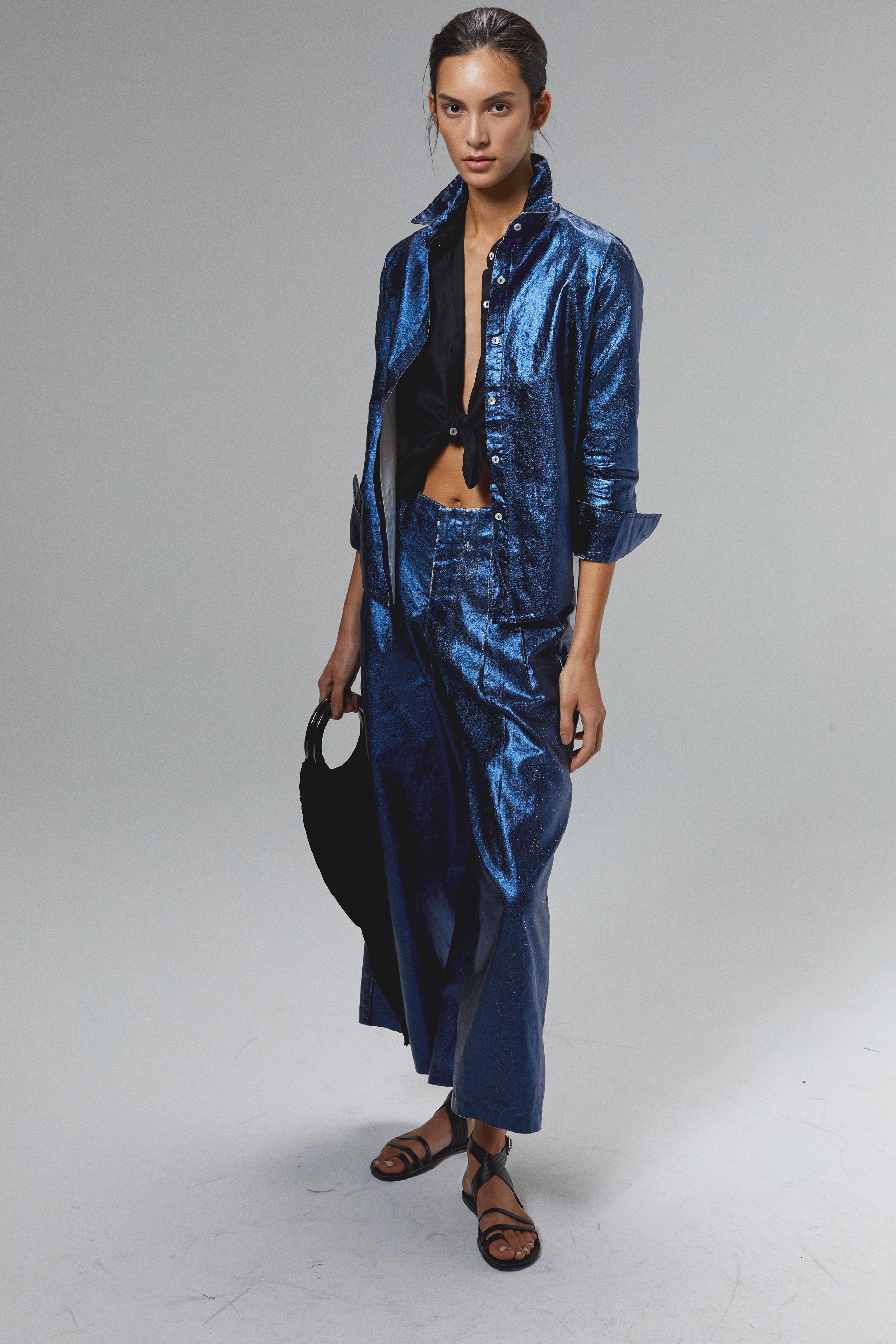 San Marino Metallic Linen Shirt