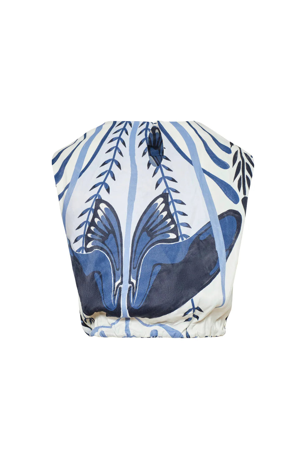 Aura De Jade Ivory Navy Blouse