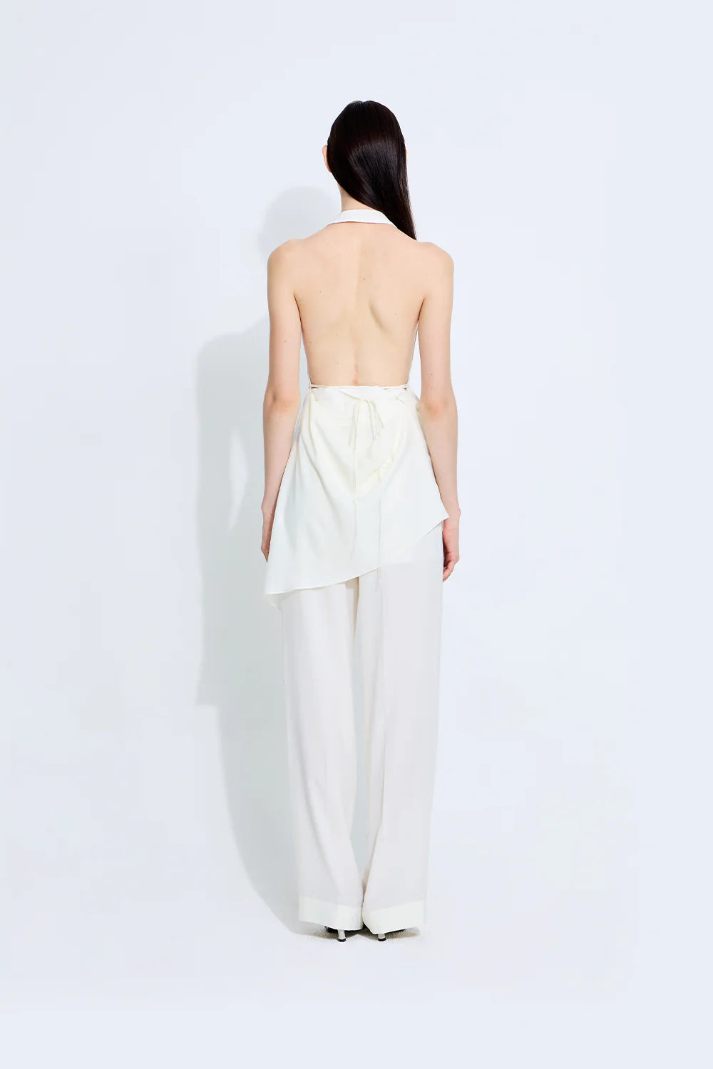 Sally  Crepe Pants in Ivory
