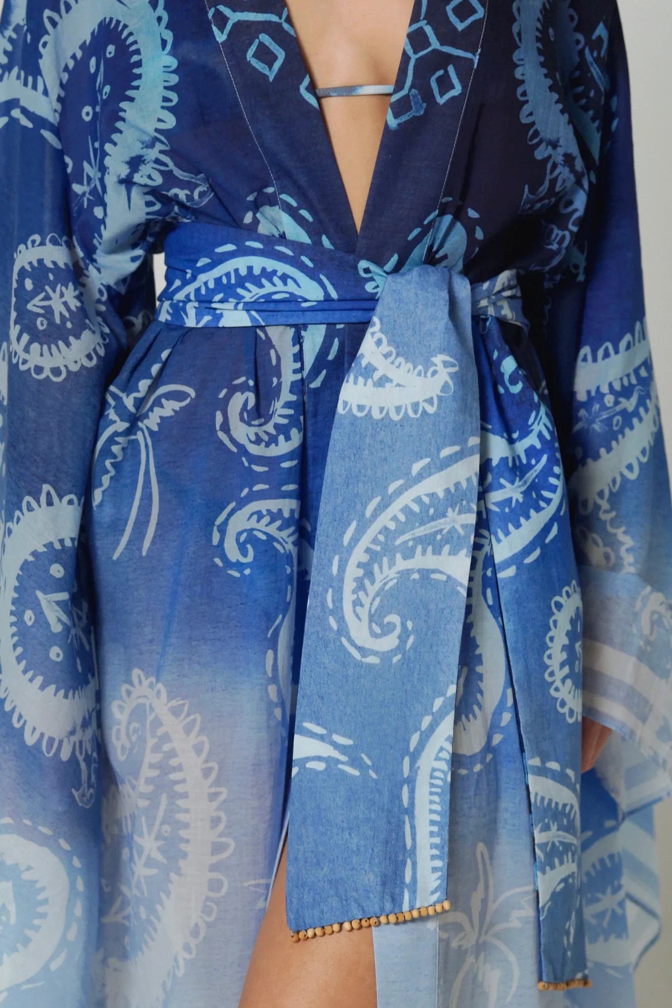 Bell Sleeve Kimono Paisley