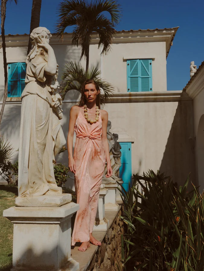 Macarena Silk Jacquard Midi Dress